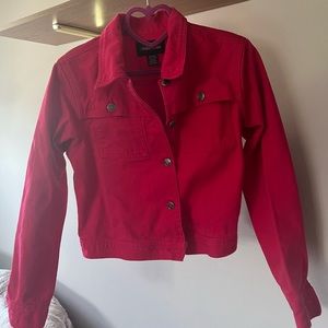 Red Denim Jacket perfect for Summer